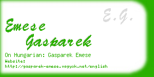 emese gasparek business card